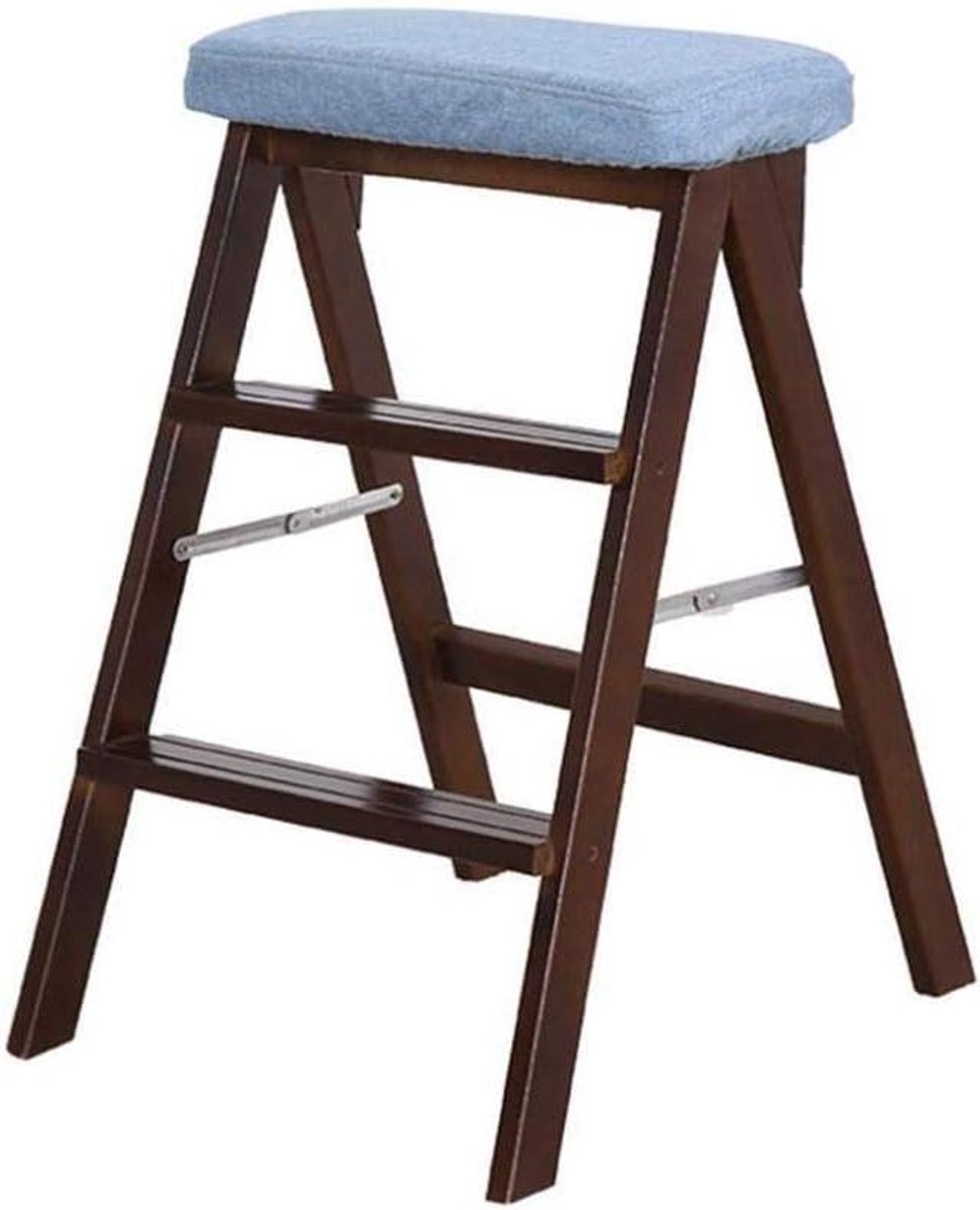 Opstapje - Krukje - Huis Organiseren - Inklapbaar - 3 Treden - Blauw