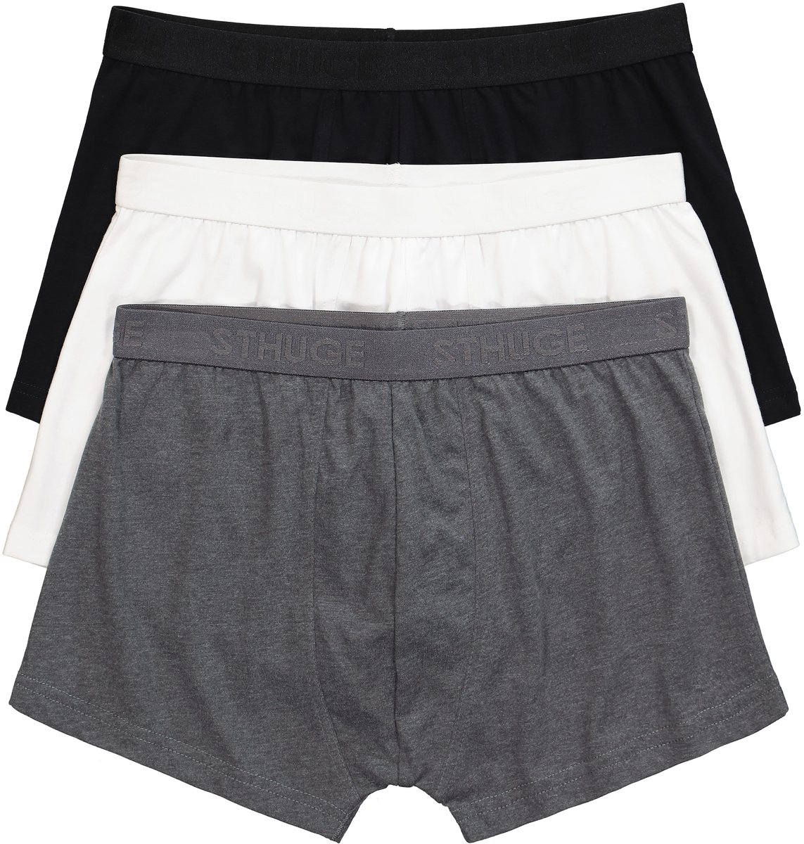 STHUGE - Heren - Hip-pants OEKO-TEX set van 3 onderbroek - Zwart - Maat 7XL