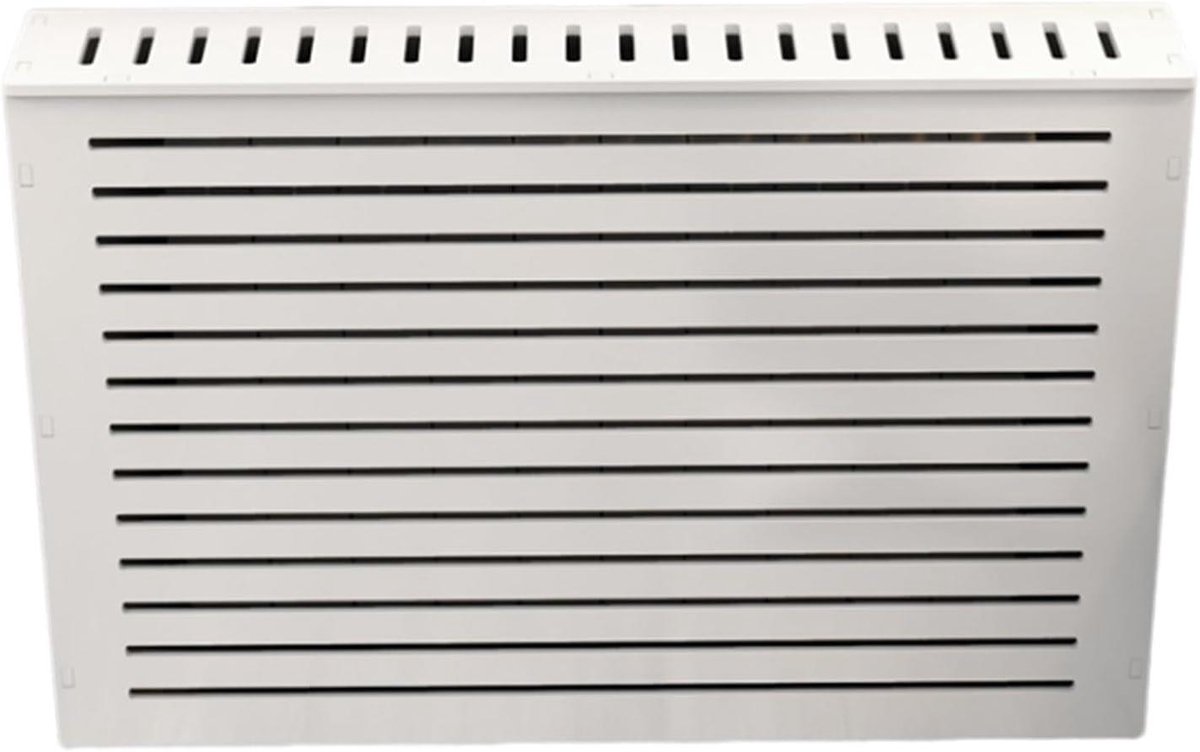 Radiatorombouw - Verwarmingkast - Ruimte Decoratie - Modern Slats Design - 60x70x25cm - Wit