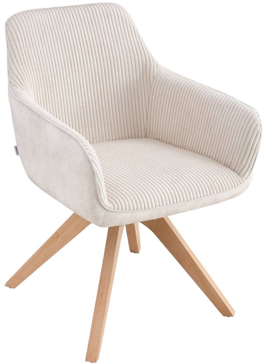 HOMLA Chair - PESA - in combined fabric beige - 56x60x82 cm - 708763