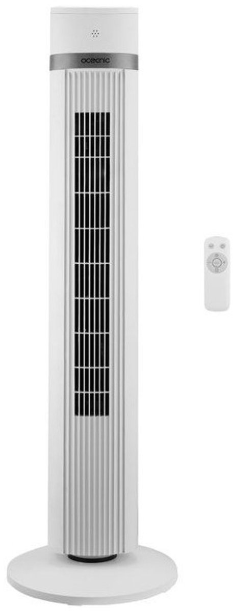 OCEANIC Torenventilator - 45W - Hoogte 101 cm - 3 standen - 3 snelheden - 90° zwenking - Wit