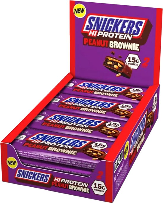 Snickers Hi Protein Bar Brownie - 12 repen - Brownie — afbeelding 5