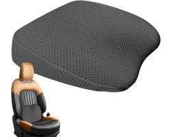 Autostoelverhoger Volwassenen - Stoelverhoger Kussen - Comfortabel Rijden - Ergonomisch Ontwerp - 42.7 x 32.2 cm - Zwart