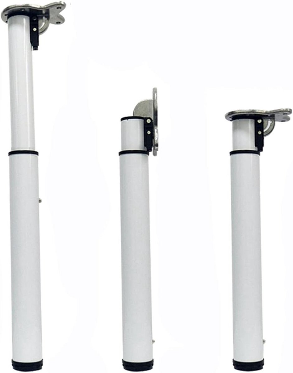 Tafelpoot Staal - Opvouwbaar Been - Meubels Maken - Verstelbare Hoogte - 50-130 cm - Wit