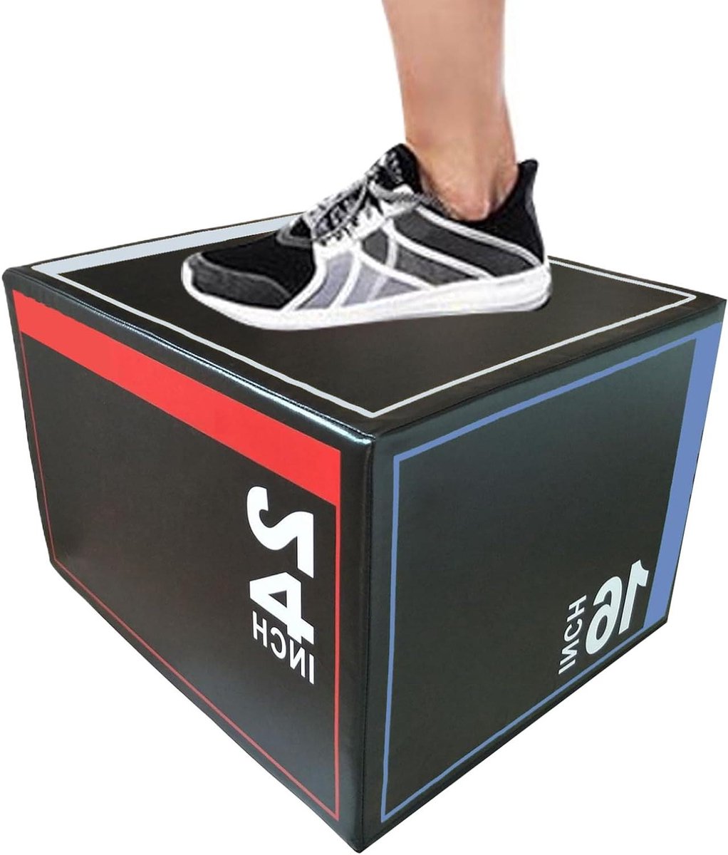 Trainingsbox - Springbox Oefeningen - Thuis Fitness - Antislip Oppervlak - 40 x 50 x 60 cm - Zwart