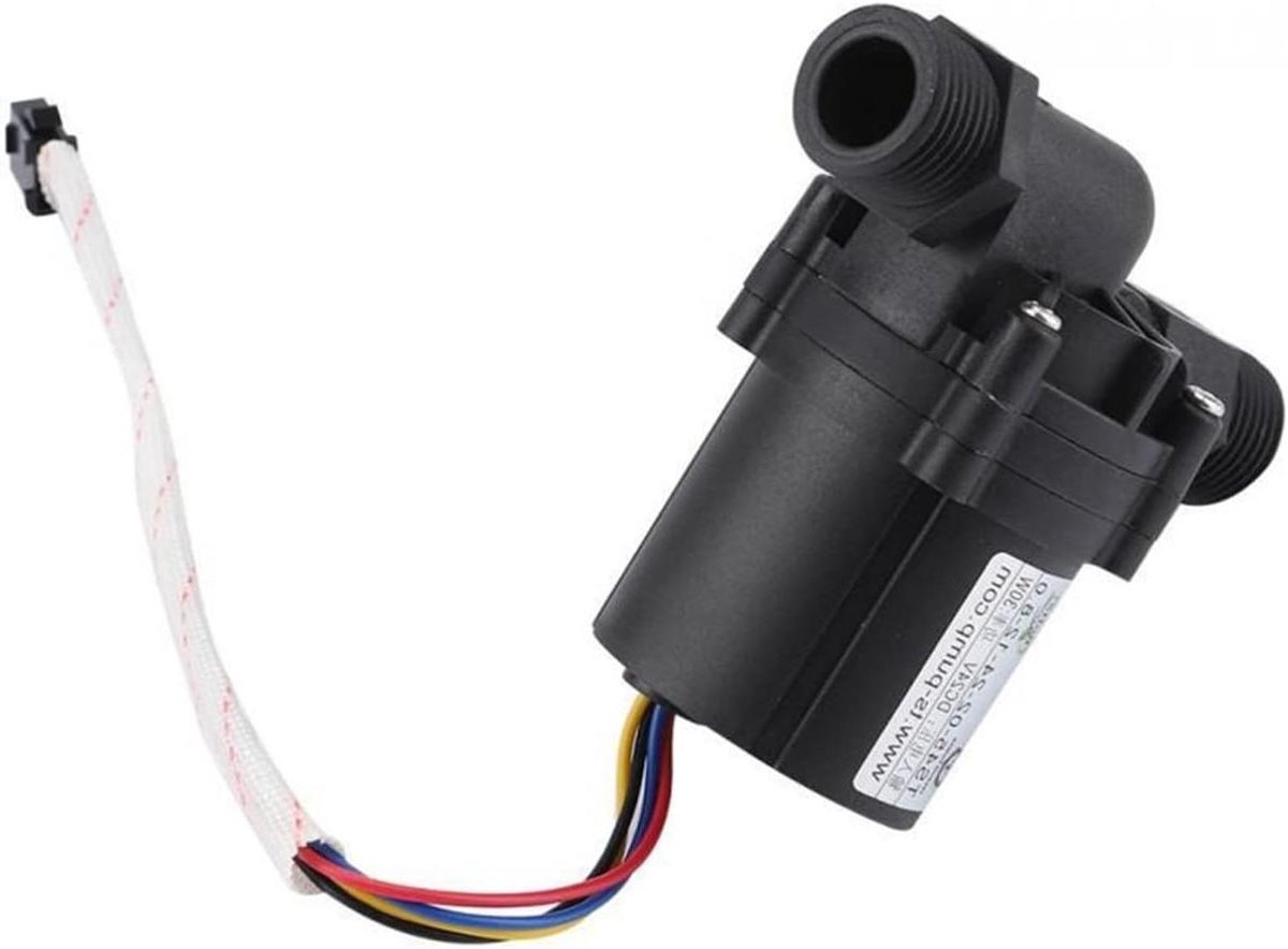 Waterpomp DC - Circulatiepomp - Zonneboiler systeem - Intelligente beveiliging - DC 24V - Zwart