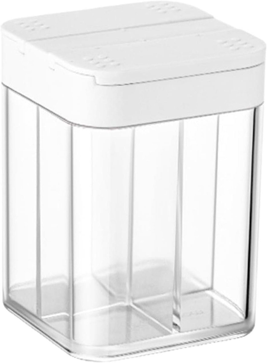 Kruidencontainers - Specerijpotten Shakers - Reizen Koken - Lekvrij Transparant - 7x7x9 cm - Wit