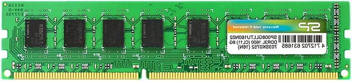 Geheugenmodule - RAM module - Computer upgrade - DDR3L technologie - 8 GB - Groen