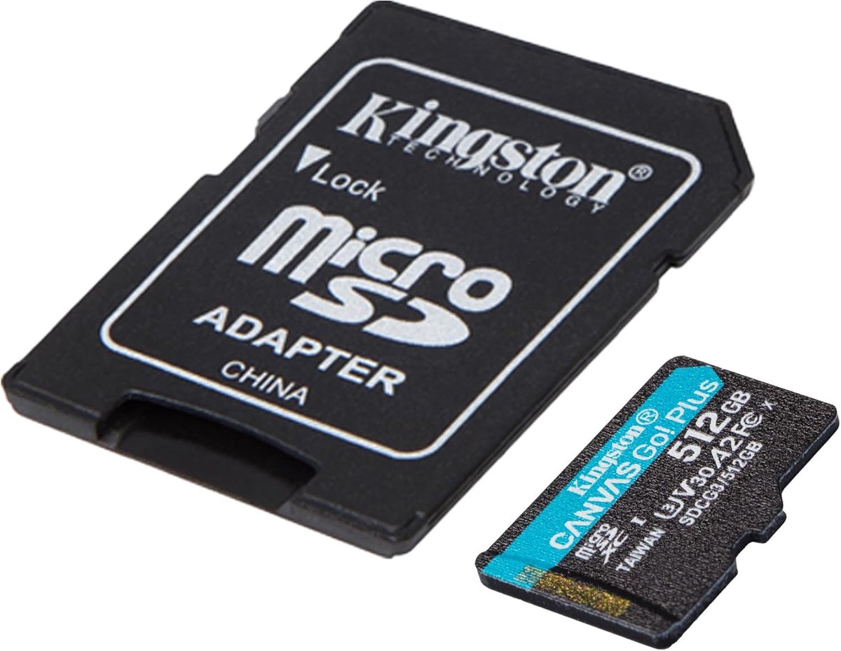 Micro SD Kaart 512GB - A1, 500/100 Mb/s - Zwart thumbnail 5