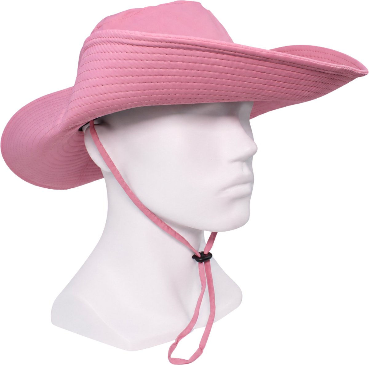 Safari Hoed - Zonnehoed - Boonie - Bucket Hat - Maat 56/58 - Roze - Kinband - UV-Beschermend, Ademend & Lichtgewicht - Opvouwbare Outdoor Hoed - Inklapbaar met Drukkers
