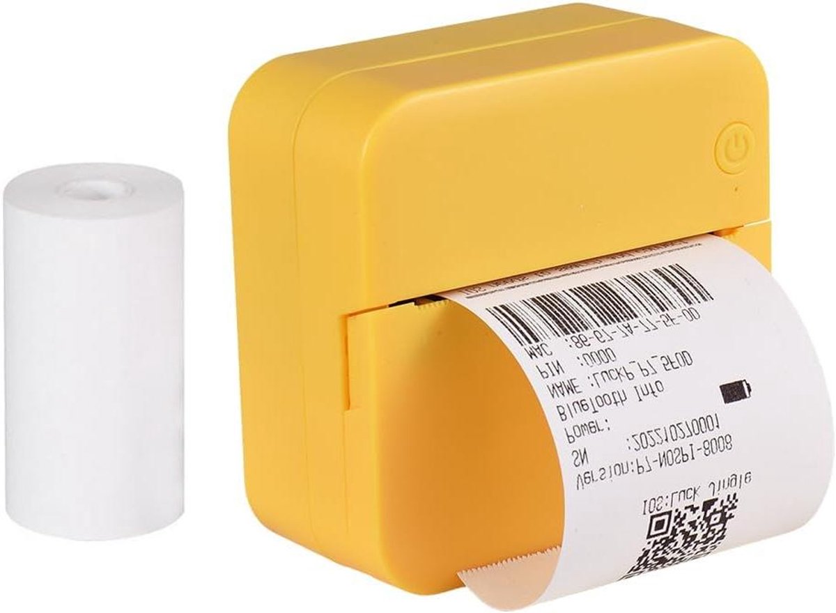 Mini Thermische Printer - Draagbare Sticker Maker - Direct Printen - 300 DPI Resolutie - 57mm Papier - Wit