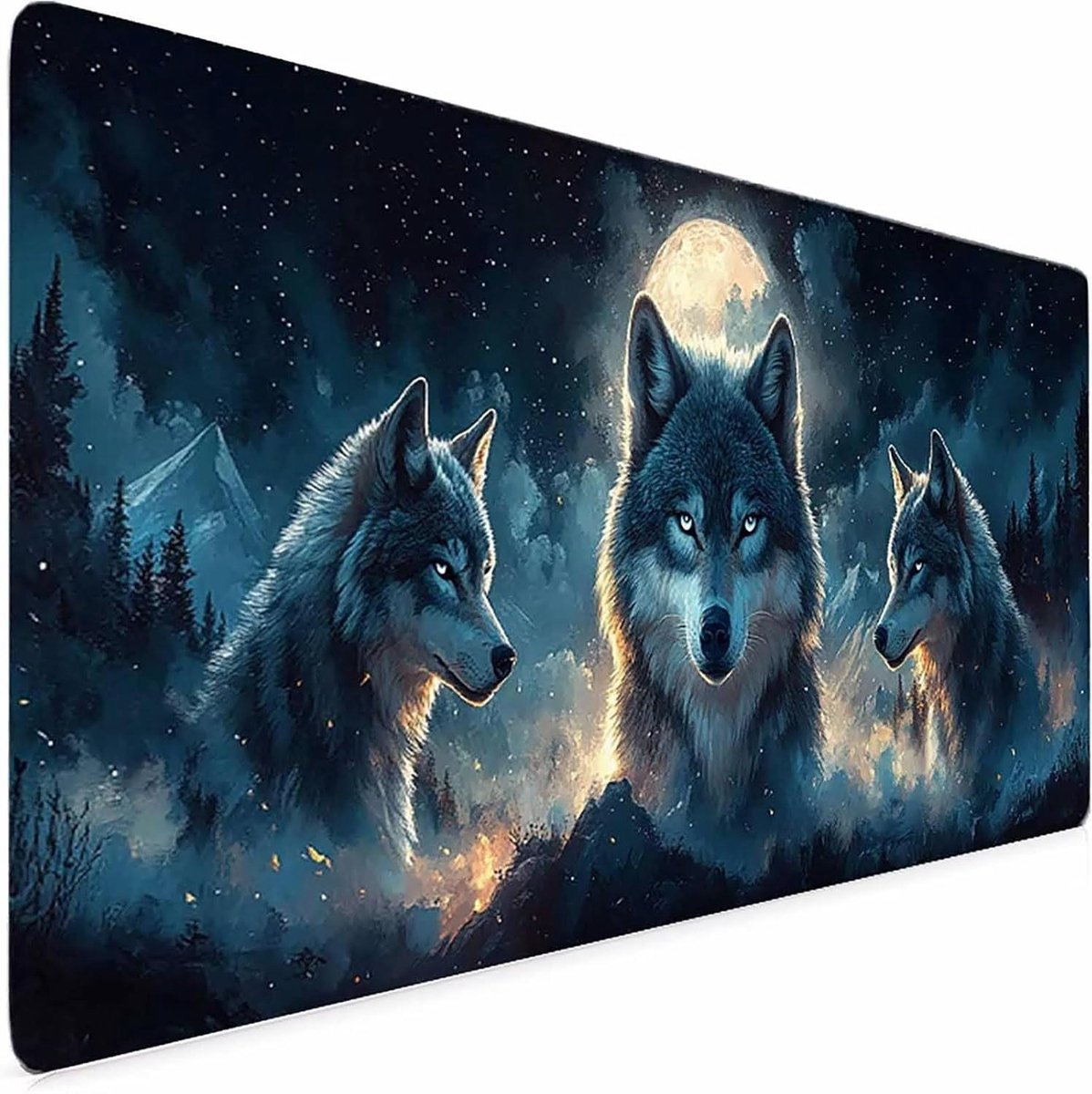 XXL Muismat - Bureauonderlegger - Gaming Kantoor - Waterdicht Glad - 60 x 30 cm - Blauw