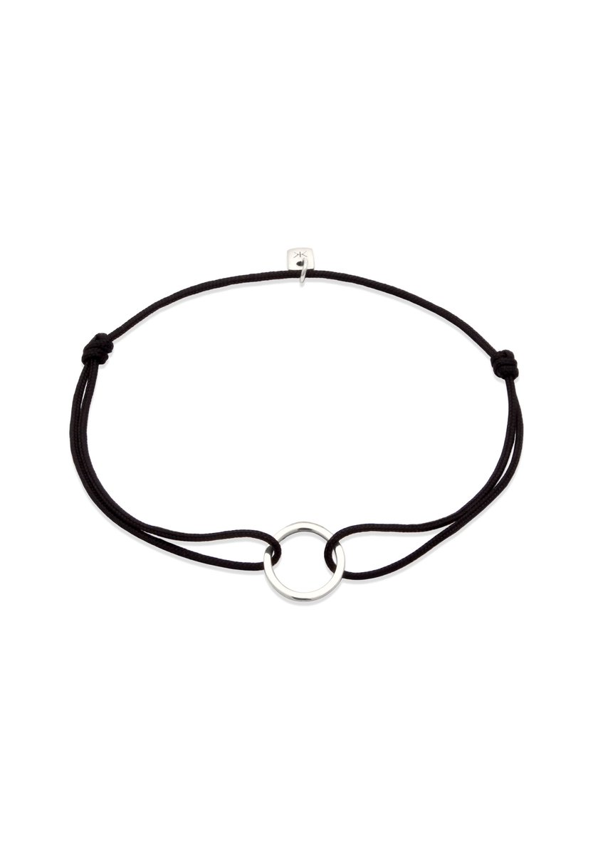 KUZZOI - Armband - Armband Heren Cirkel Nylonketting 925 Sterling Zilver 19 cm -