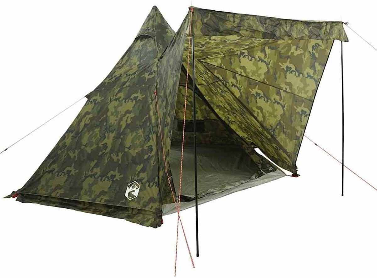 Kampeertent - Gezinstent Tent - Buitenavonturen - Volledig waterdicht ontwerp - 6-persoons - Camouflage