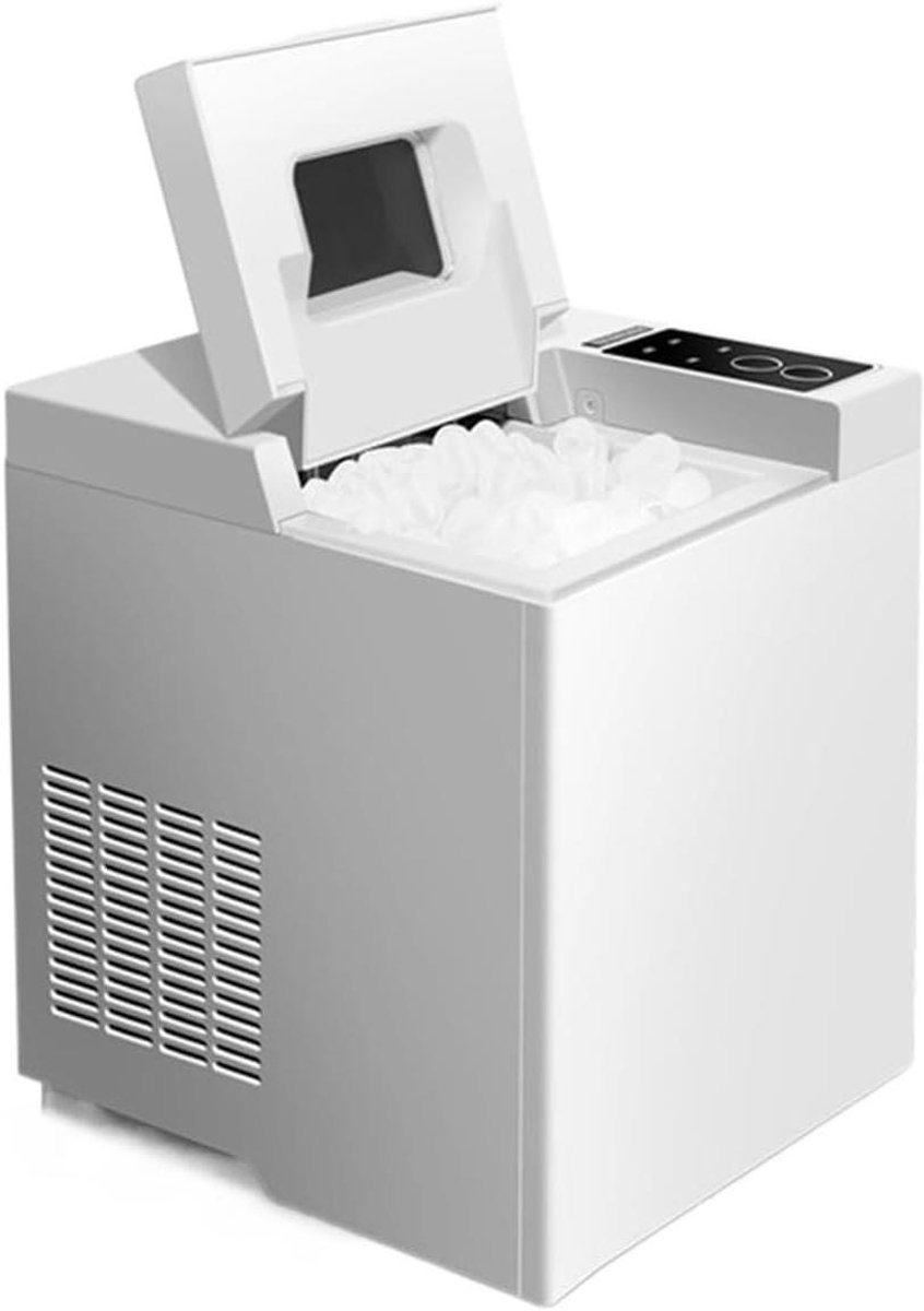 IJsmaker - IJsmachine Automatisch - Snelle IJsblokjes - Klaar in 6 Minuten - 24 x 26 x 29 cm - Zilver