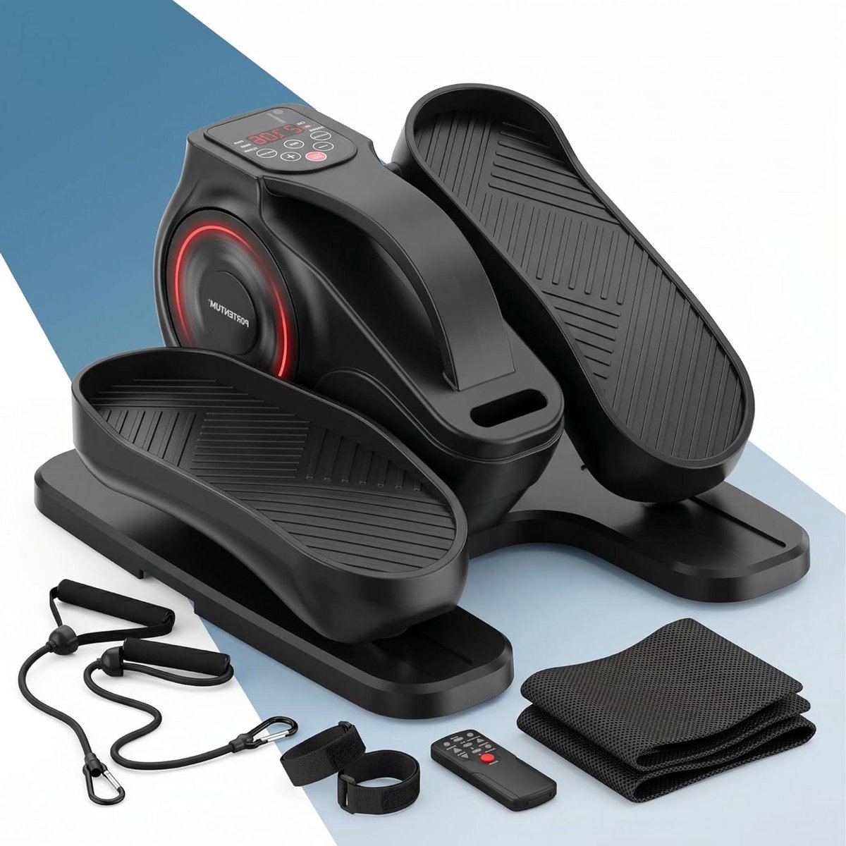Elektrische mini-ellips - Zittend trainen - Thuis fitness - 12 snelheden en modi - 42 x 37 x 23 cm