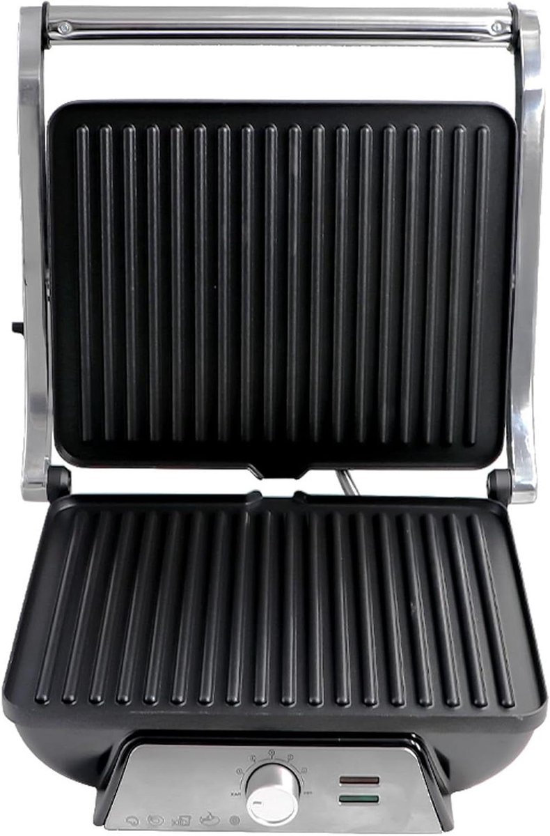 Panini Grill - Tosti IJzer Grill - Snelle Maaltijden Maken - Dubbele Grillplaten - Compact Formaat - Groen