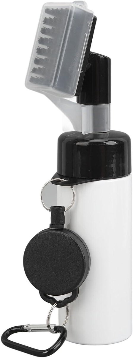 Golfclubborstel - Waternevel Borstel - Club Reiniging - Geïntegreerd Watersysteem - 160ML Fles - Wit
