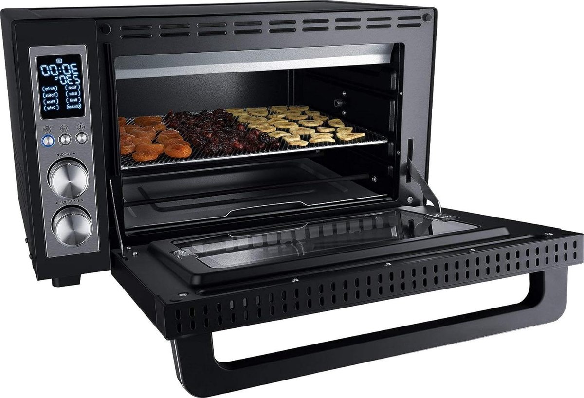Grilloven met Airfry - Heteluchtoven - Veelzijdig koken - 8 automatische programma's - 30 liter capaciteit - Zwart