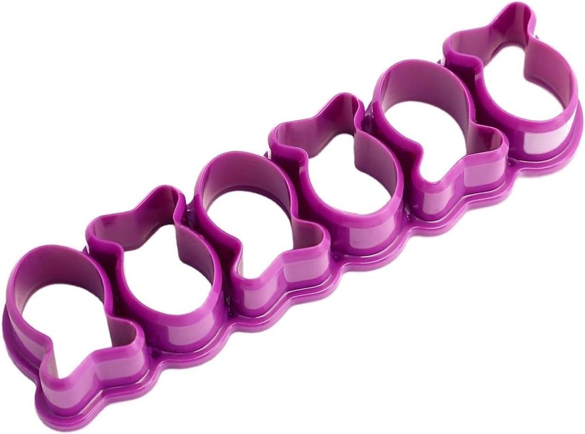 Vis Uitsteker - Koekjes Vorm - Leuke Snacks Maken - Herbruikbaar Plastic - Klein Formaat - Paars