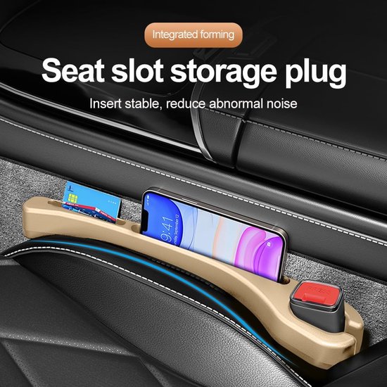 Autostoel Spleetvuller Organizer met Telefoonhouder - 2 Stuks Auto Accessoires voor Veiligheid en Gemak