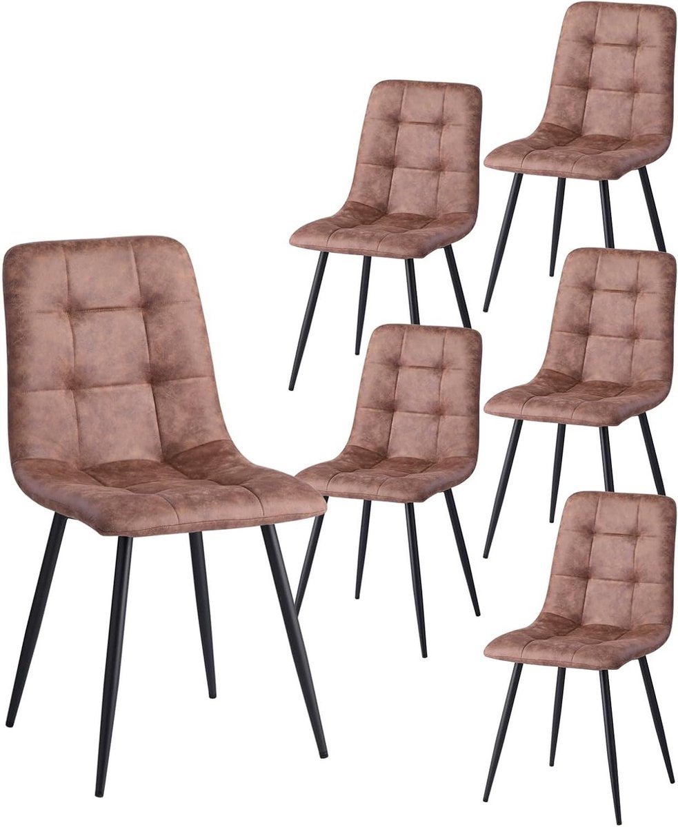 Eetkamerstoelen Set - Moderne stoelen - Comfortabel Zitten - Waterdicht Technisch Leer - S