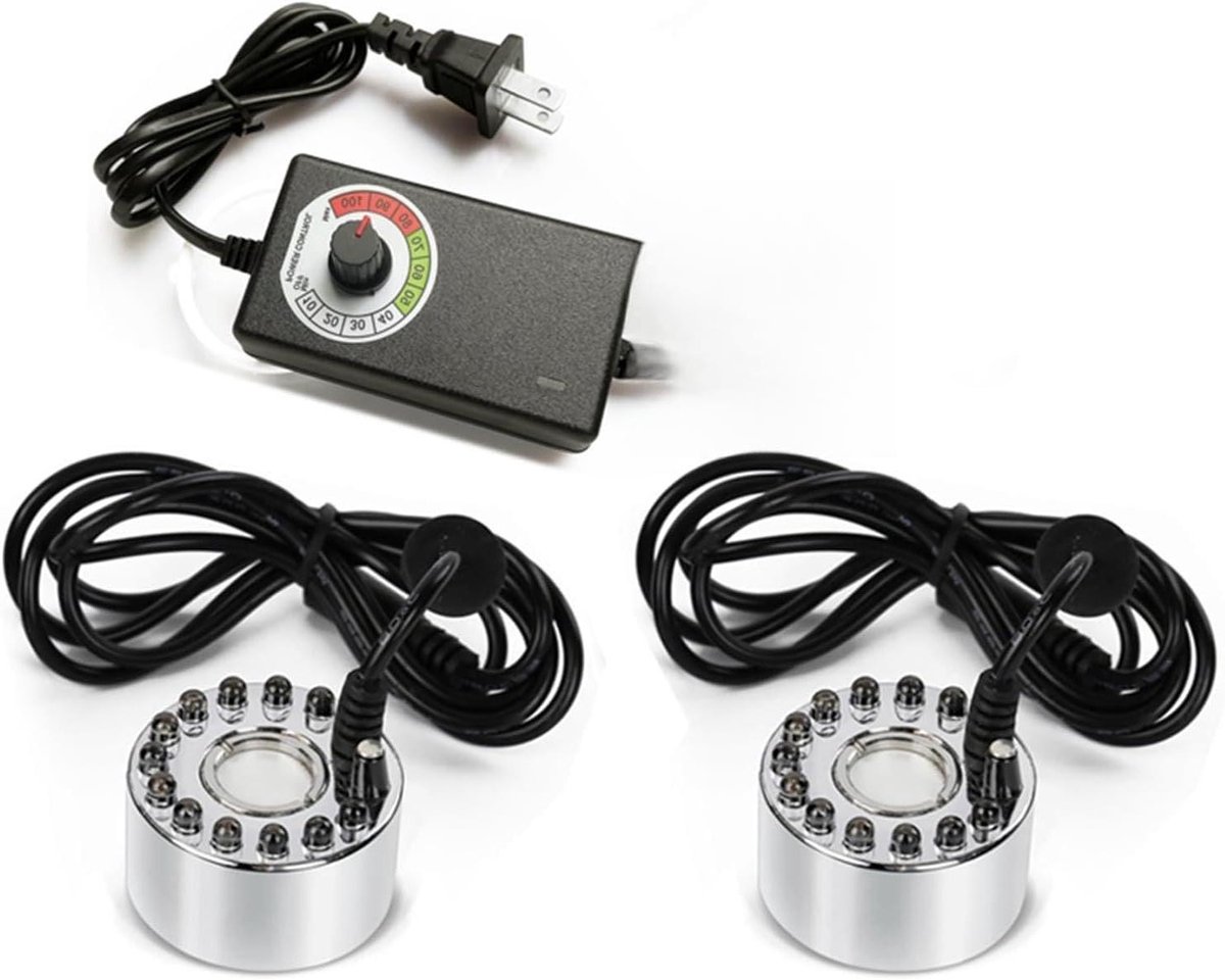 Mist Machine - Water Verdamper - Tuin Decoratie - Verstelbare Nevel - 500 ml/h - Zwart