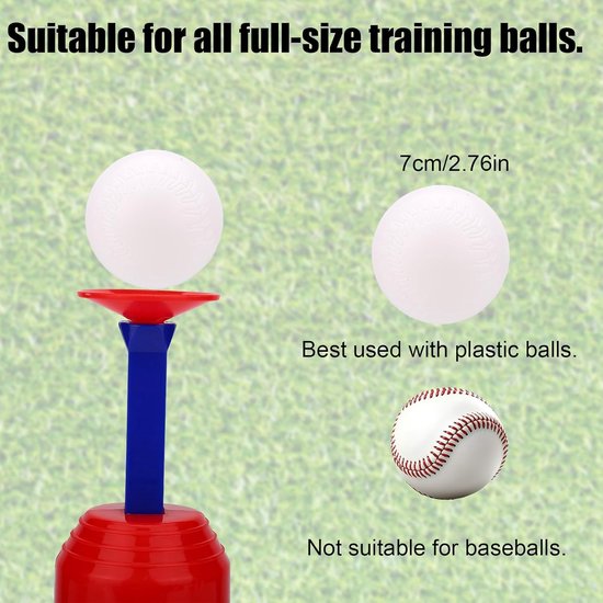 Honkbal Trainingsset - Slag Oefenmateriaal - Vaardigheden Verbeteren - Zonder Werper - Inclusief 3 Ballen - Kleurrijk Wit — afbeelding 3