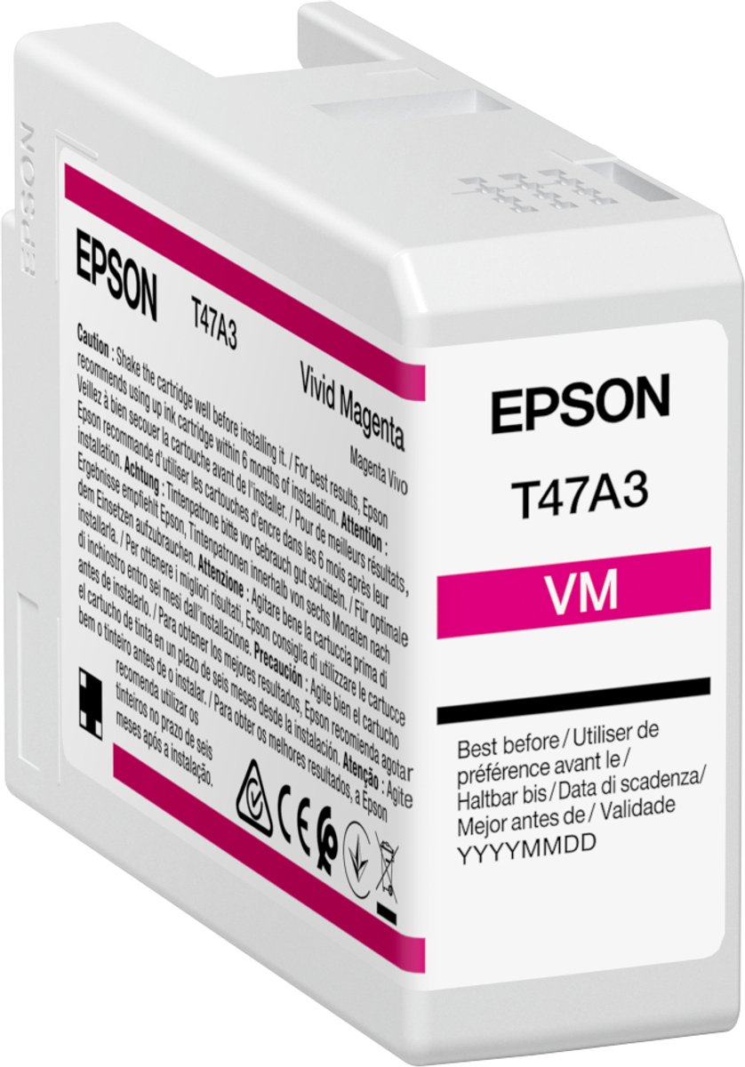 Epson UltraChrome Pro T47A3 - 50 ml - levendig magenta - origineel - inkttank - voor SureColor SC-P900