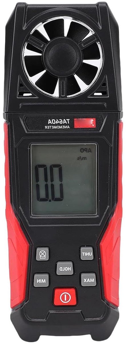 Digitale Anemometer - Windsnelheidsmeter Windmeter - Milieu Monitoring - 8 Gevoelige Schoepen - 0.1-30.0 m/s - Grijs