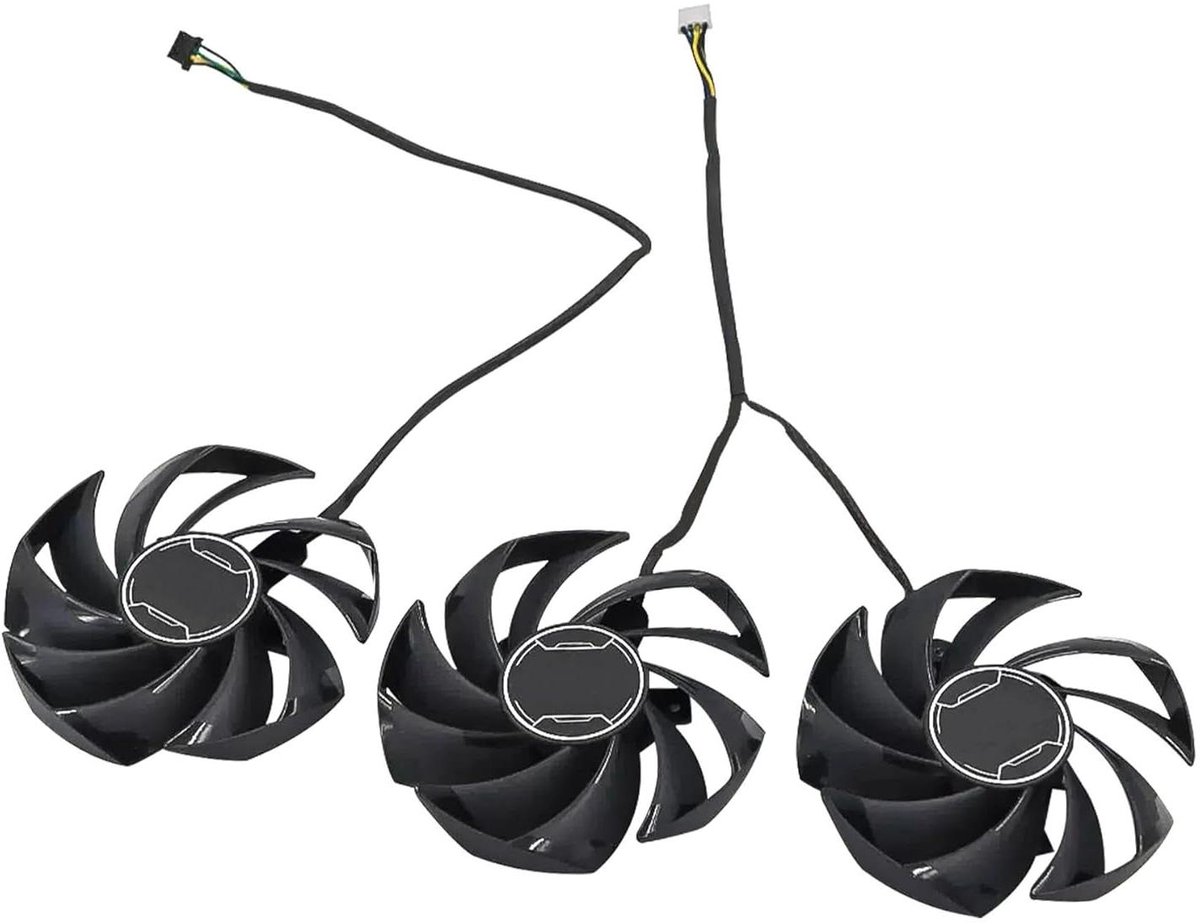 Grafische kaartventilator - Ventilator set - Grafische kaart koelen - Directe vervanging - 87MM - Zwart