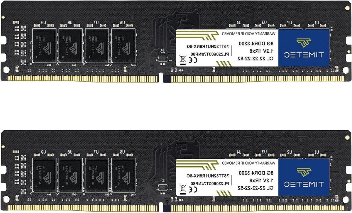 Desktop Geheugenmodule - RAM Kit - Prestaties Verbeteren - 3200MHz Snelheid - 2x8GB - Zwart