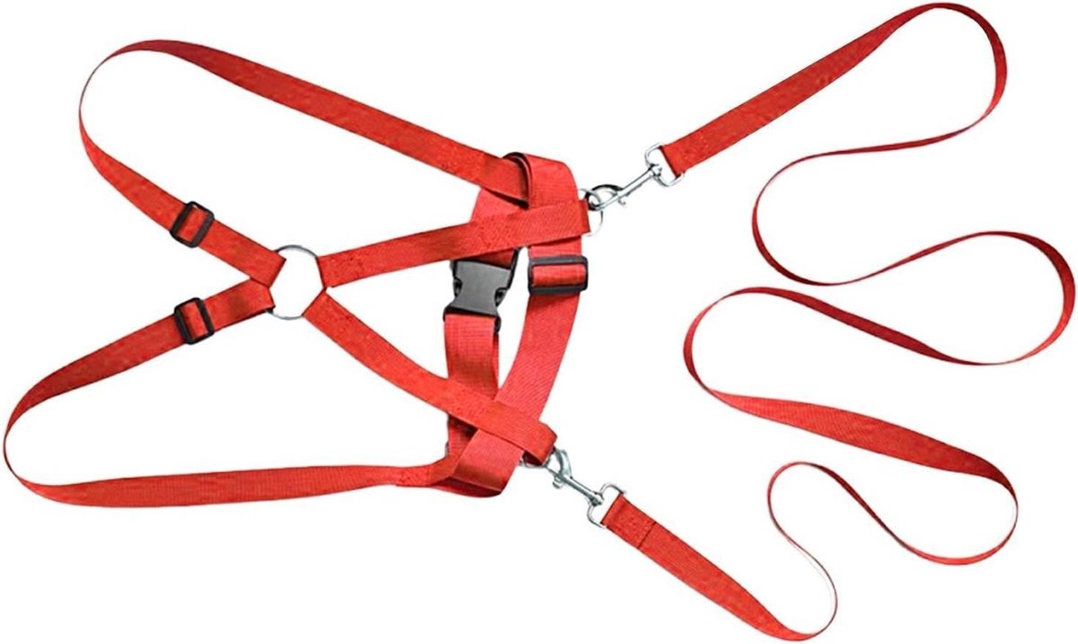 Veiligheidsharnas Kinderen - Looppatouw Anti-verlies - Buiten Avonturen - Verstelbaar Comfort - 395-63 cm - Rood