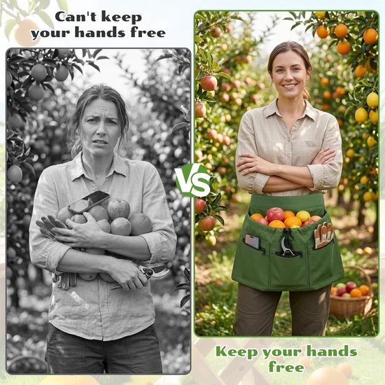 Tuinschort - Verstelbaar schort - Bescherming bij tuinieren - Voor mannen en vrouwen - 30 x 19.5 cm - Niet gespecificeerd — afbeelding 2