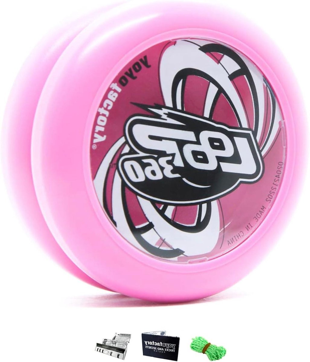 Looping Jojo - Draaiende Jojo - Trucs Leren - Stalen Kogellager - 50 gram - Roze