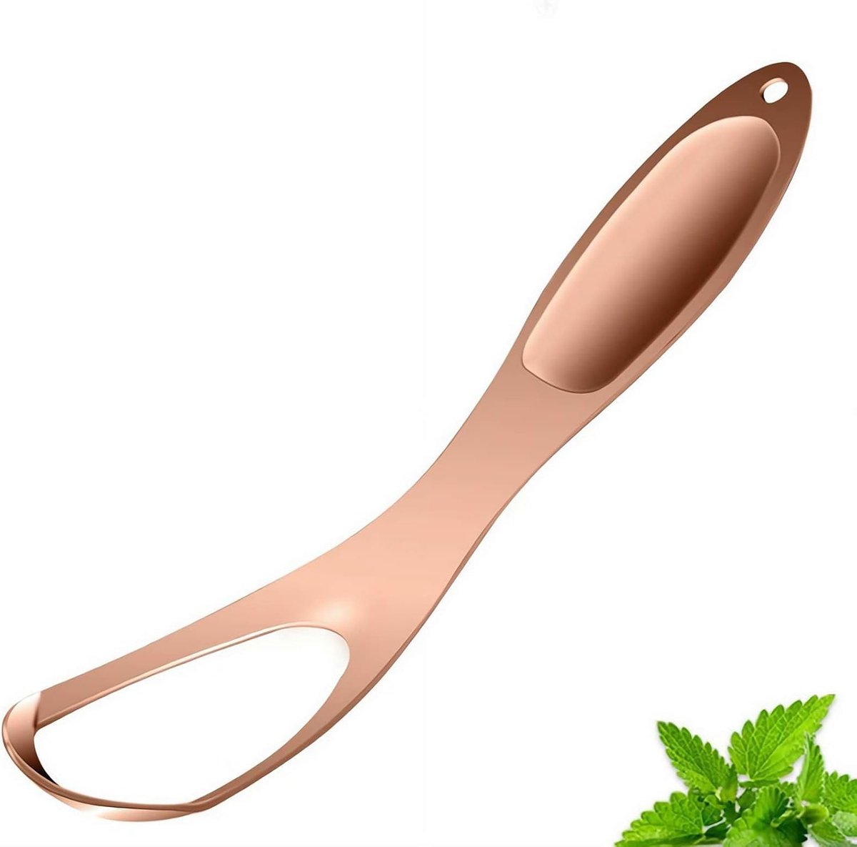 Metalen Tongschraper - Roestvrijstaal Reiniger - Frisse Adem - Ergonomische Grip - 1 Stuk - Zilver