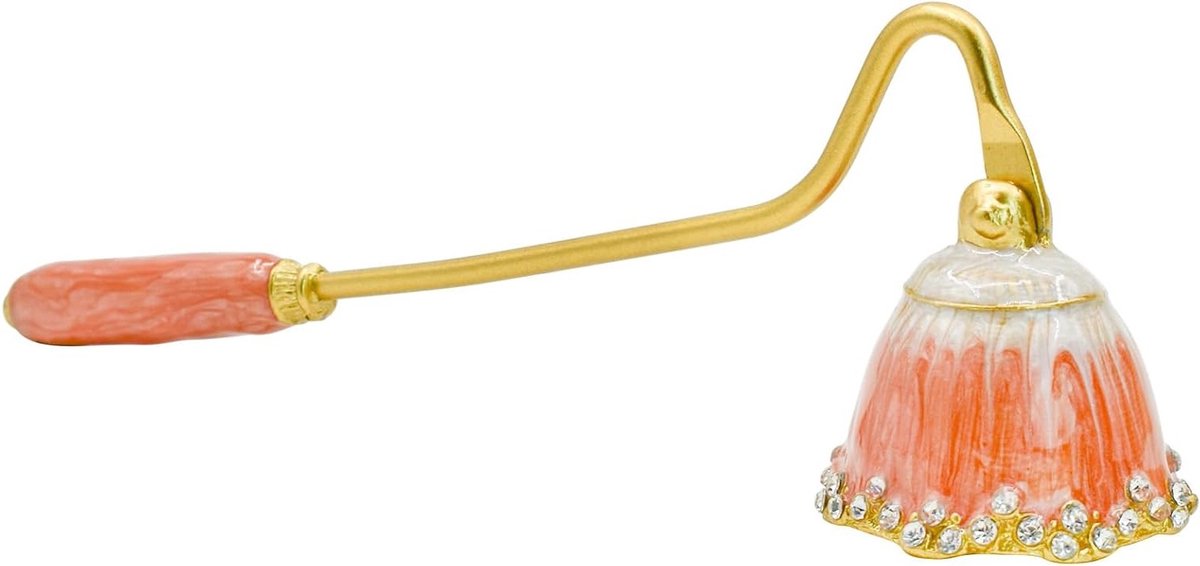 Decoratieve Kaarsdoofker met Lange Handgreep, Elegant Metaal Gereedschap voor Veilig Doven van Kaarsen en Verlenging van de Vlam