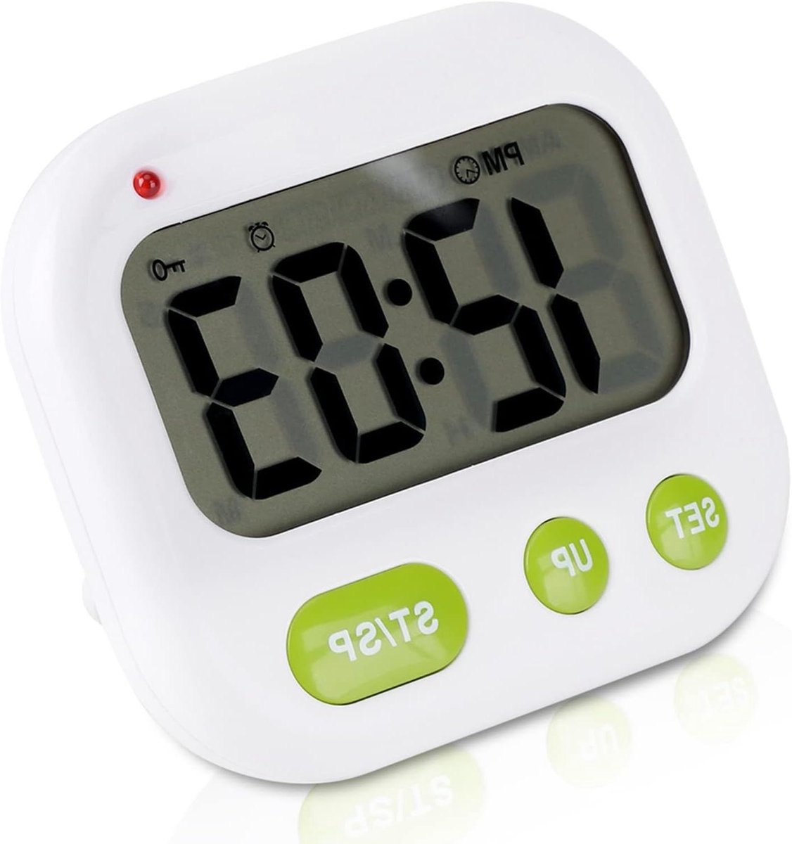 Digitale Wekker - Vibrerende Klok - Wakker Worden - Dubbel Alarm - 11x8x3 cm - Zwart