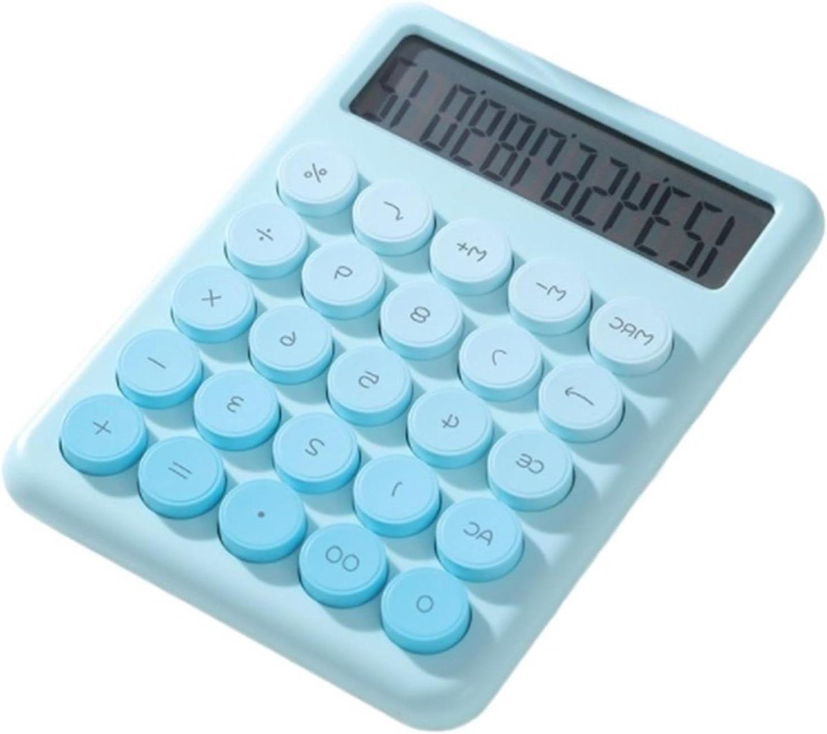 Rekenmachine - Bureaurekenmachine Student - Financieel Kantoor - 12-cijferig LCD - 17.78 cm - Blauw