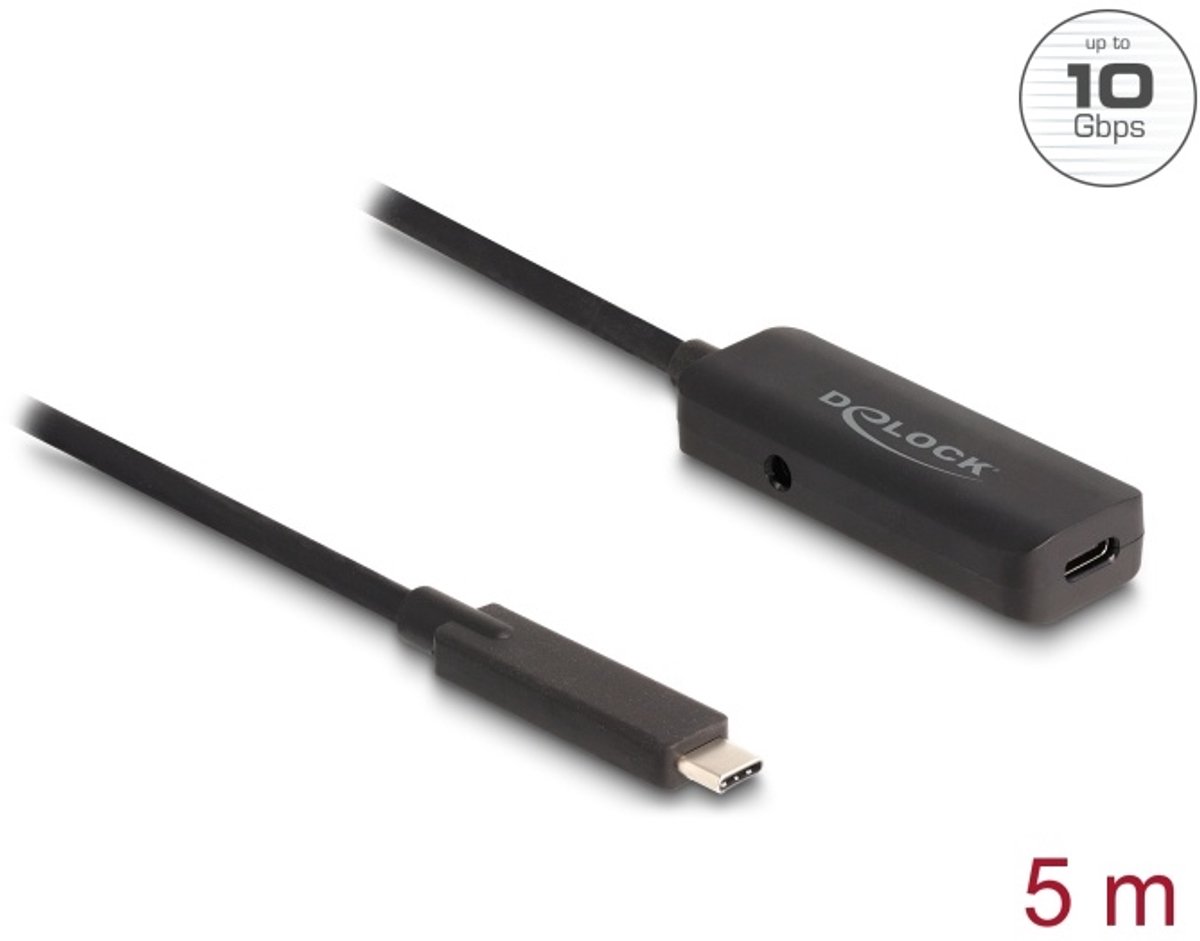 Delock Actieve USB 10 Gbps Verlengkabel USB Type-C 5 m