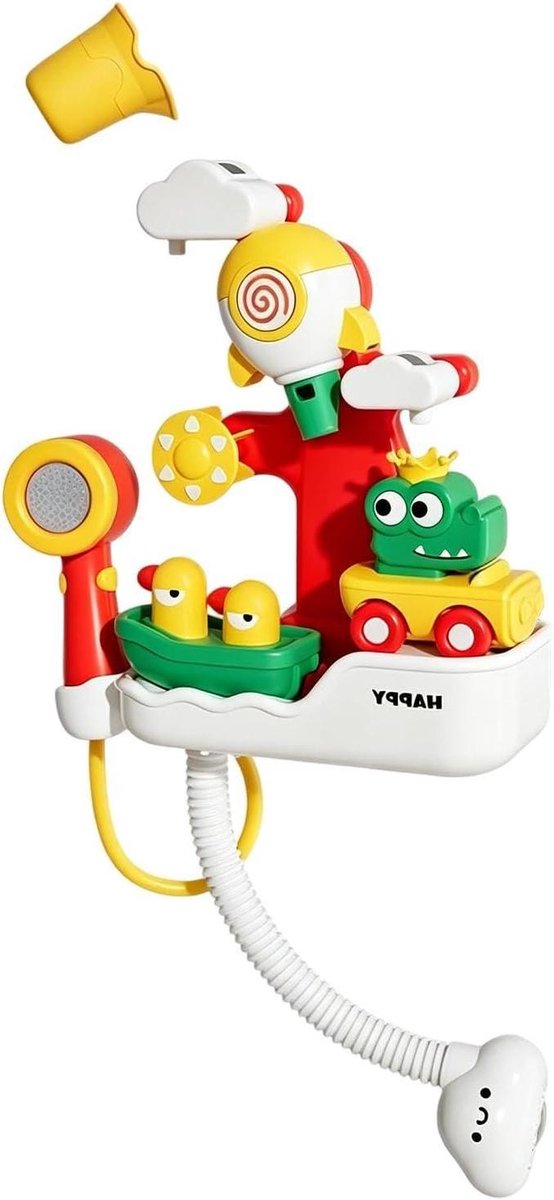 Kinderbadset - Waterspeelgoed - Badtijd Entertainment - 4-in-1 Douchekop - 32 x 26 x 13 cm - Multicolor