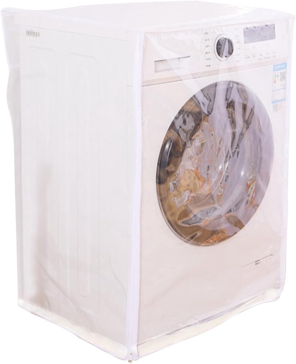 Wasmachinehoes Stofdicht Waterdicht Bescherming Wasmachine Transparant PVC Materiaal 62x56x83cm Transparant