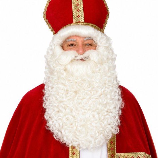 Pruik + baard Sint Luxe