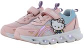 Hello Kitty - Schoenen voor meisjes met lichtjes - Sneakers voor kinderen met klittenband - Lichtgevende kindersneaker - Maat 30 - Wit