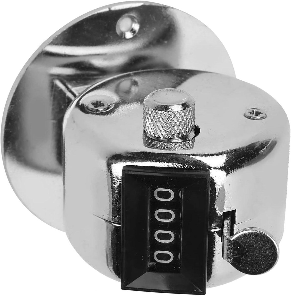 Handteller Clicker - Tel Apparaat - Inventaris Tellen - Mechanisch Geen Batterij - 4 Cijfers - Zilver