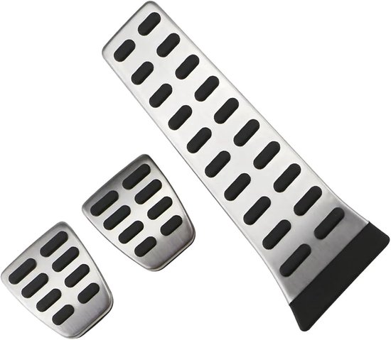 Pedaalhoezen Set - Auto Pedaal - Veiliger Rijden - Antislip Bescherming - 3 Stuks - Zilver Zwart — afbeelding 4