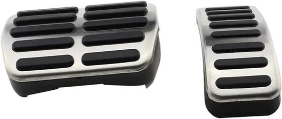 Pedalenhoes Set - Auto Pedaalhoezen - Auto Interieur - Verbeterde Grip - MT 3 Stuks - Zilverkleurig — afbeelding 2