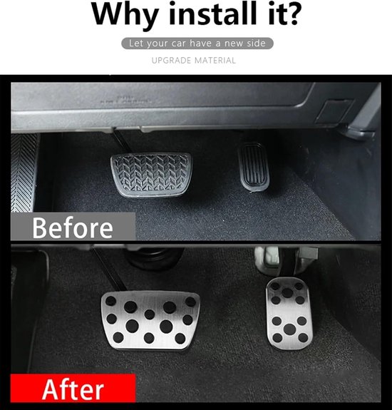 Pedaalhoezen Auto - Gaspedaal Rempedaal - Veiliger Rijden - Antislip Ontwerp - N.v.t. - Zwart — afbeelding 3
