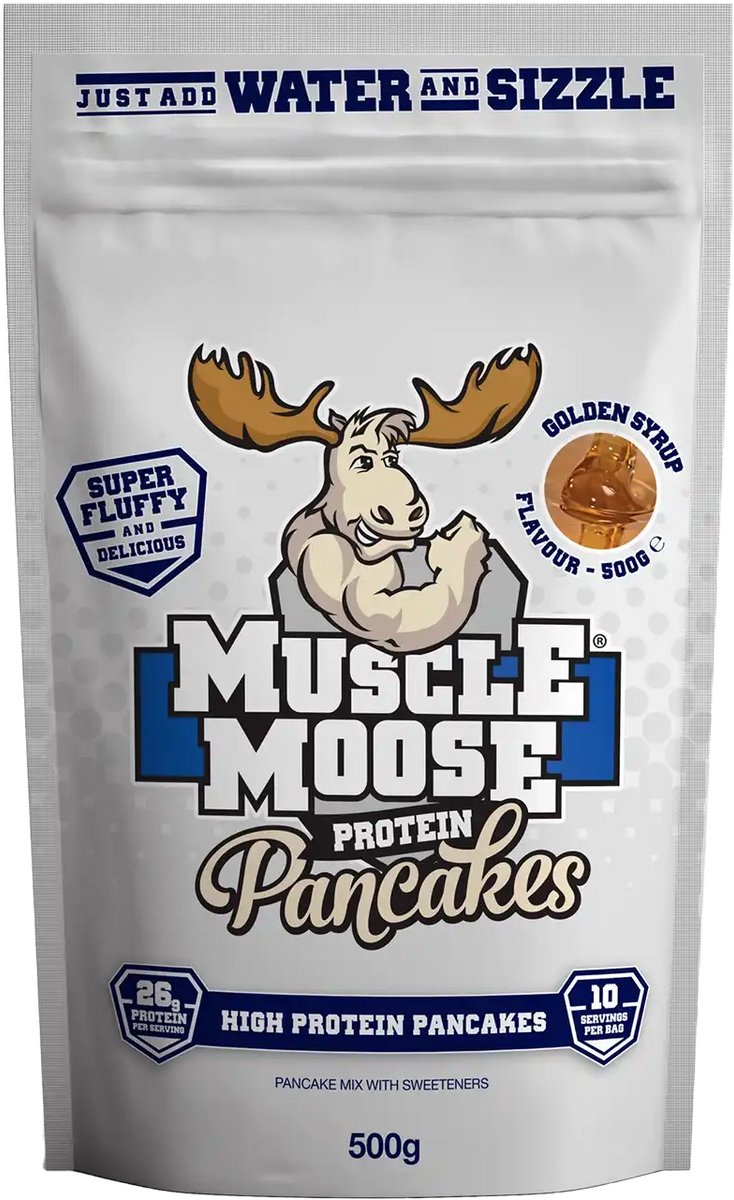 Muscle Moose Protein Pancakes (500g) Golden Syrup - Functionele voeding - Eiwitrijke voedingsmiddelen