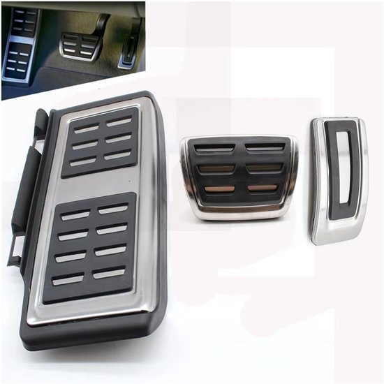 Pedaal Cover Set - Gaspedaal Rempedaal - Verbeterde Grip - Roestvrij Staal - 800 g - Zwart — afbeelding 2